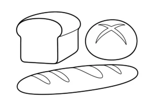 パンの塗り絵
