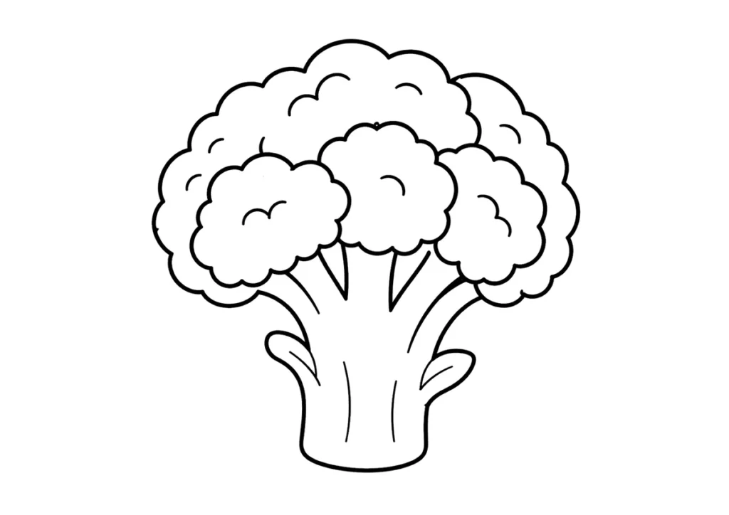 ブロッコリーの塗り絵