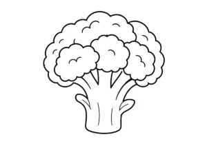ブロッコリーの塗り絵