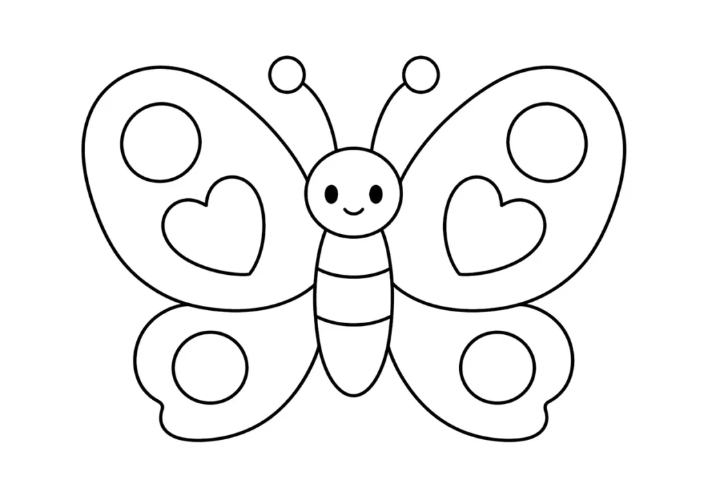 ちょうちょの塗り絵