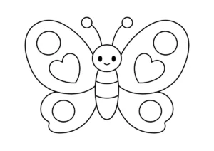 ちょうちょの塗り絵