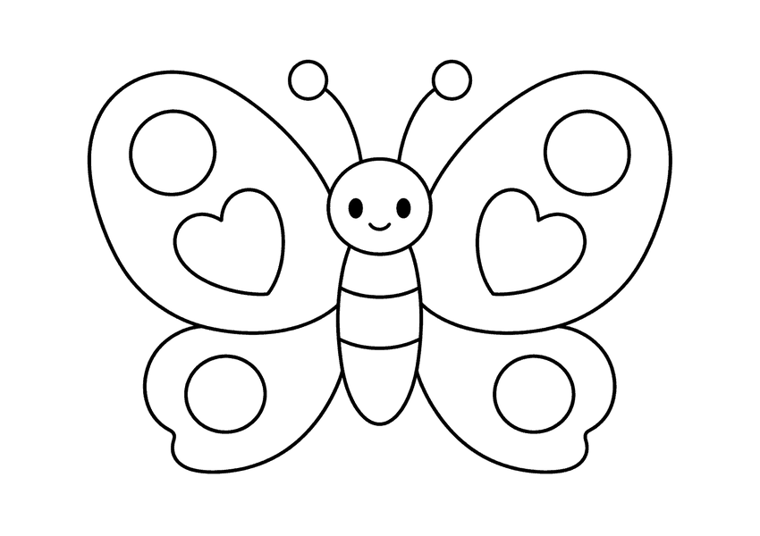 ちょうちょの塗り絵