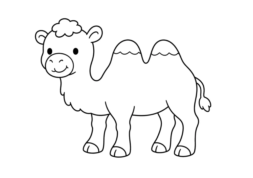 ラクダの塗り絵