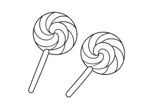 キャンディの塗り絵