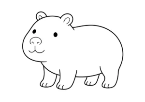 カピバラの塗り絵