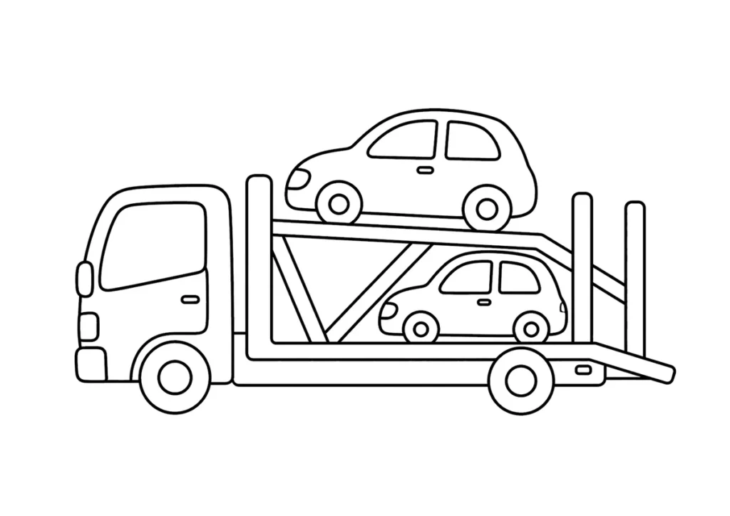 カーキャリアの塗り絵