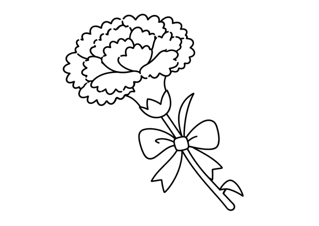 カーネーションの塗り絵