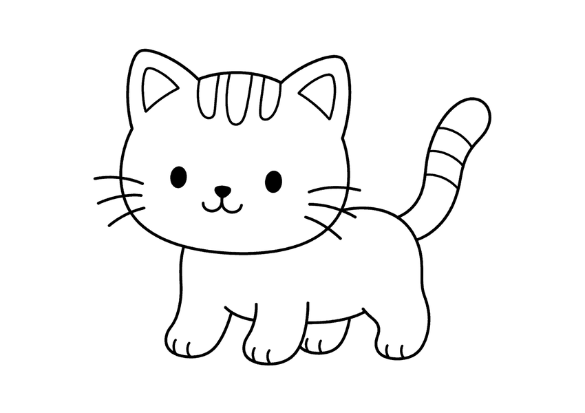 猫の塗り絵