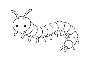 ムカデの塗り絵