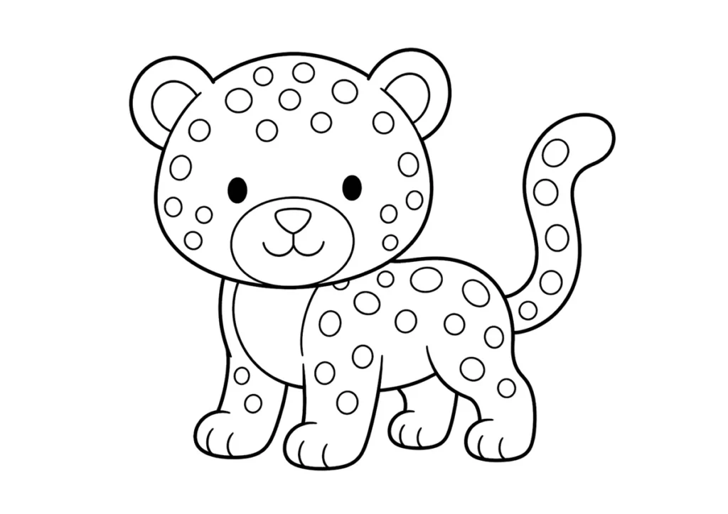 チーターの塗り絵