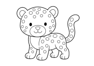 チーターの塗り絵