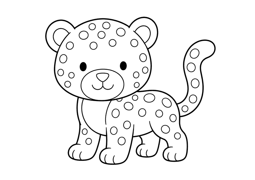 チーターの塗り絵