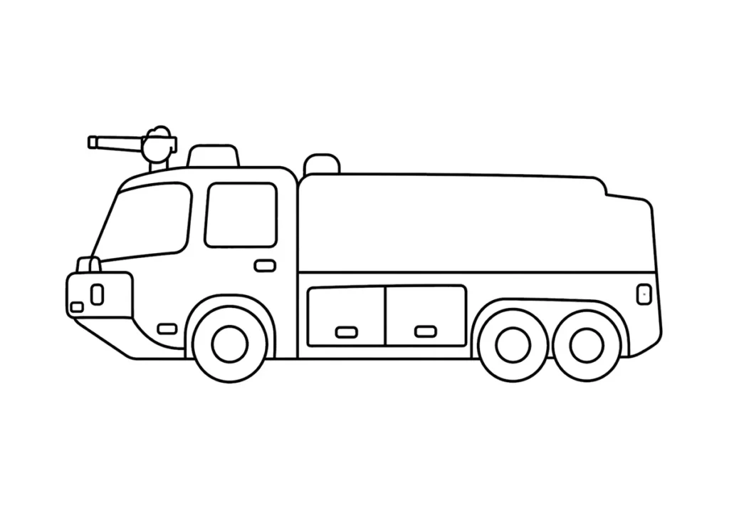 化学消防車の塗り絵
