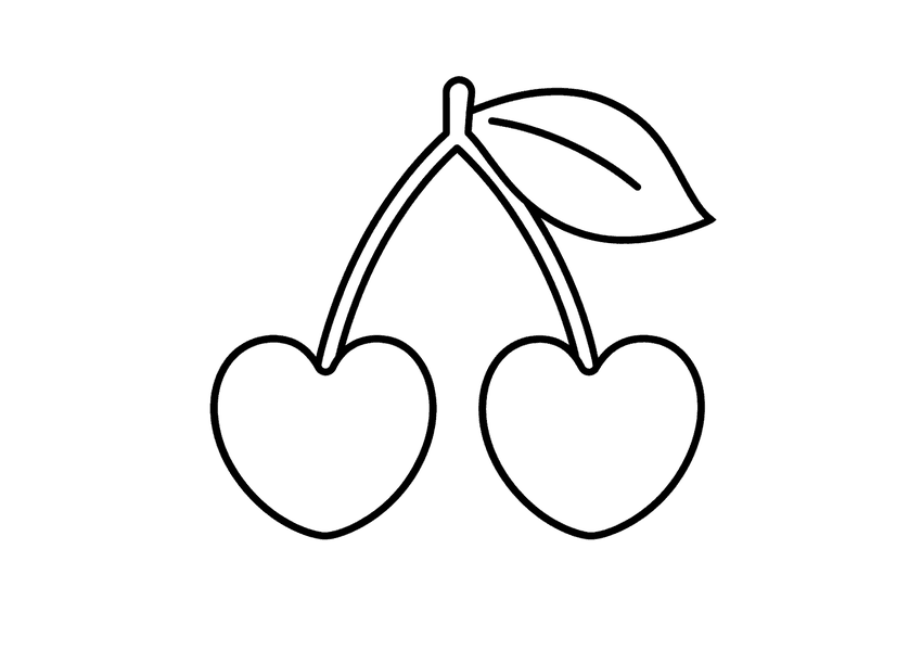 さくらんぼの塗り絵