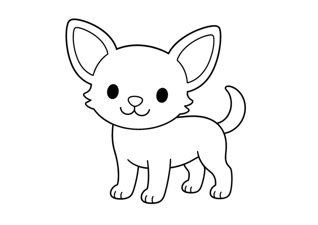 チワワの塗り絵
