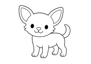 チワワの塗り絵