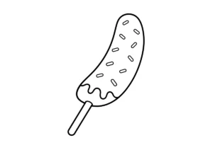 チョコバナナの塗り絵