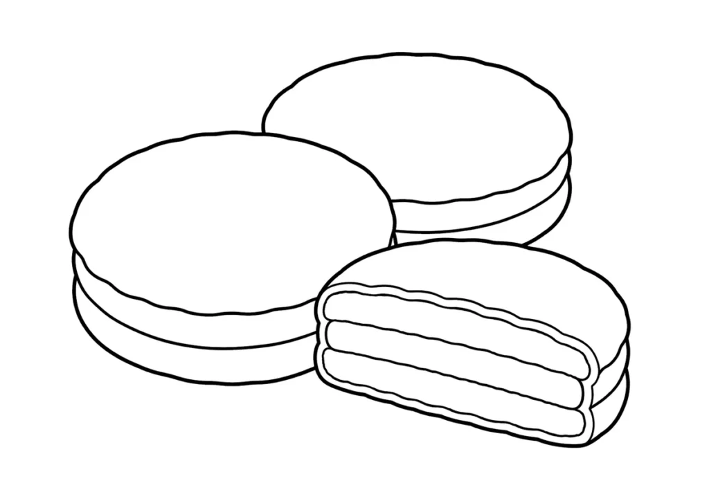チョコパイの塗り絵
