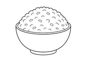 ご飯の塗り絵