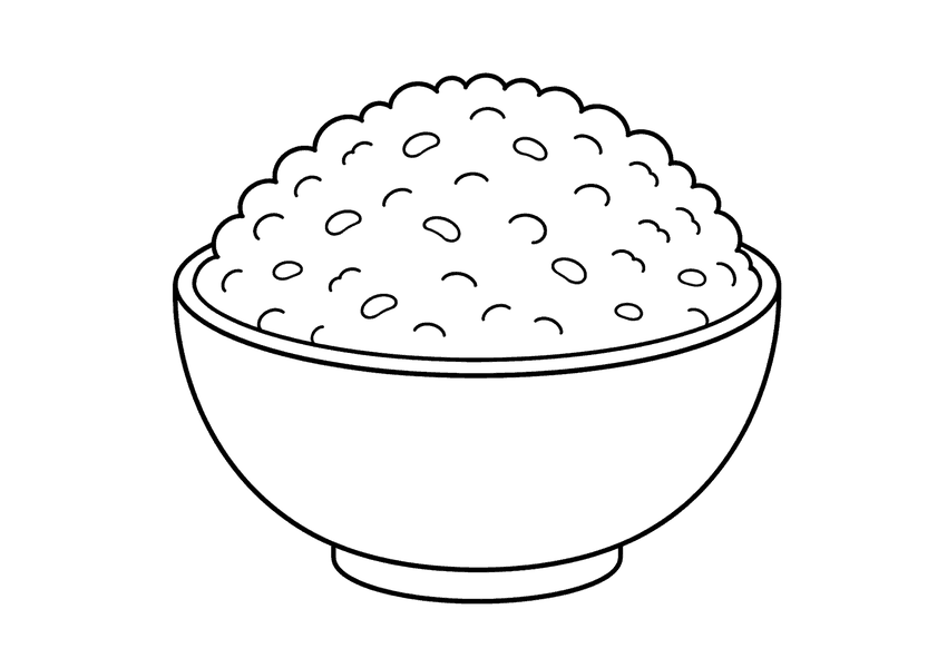 ご飯の塗り絵