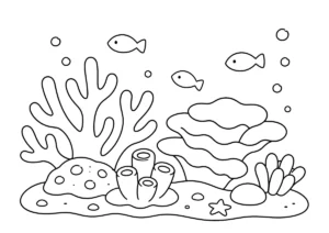サンゴ礁の塗り絵