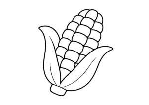 とうもろこしの塗り絵