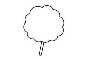わたあめの塗り絵