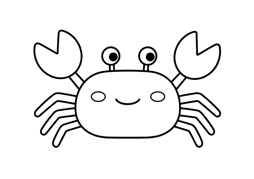 カニの塗り絵