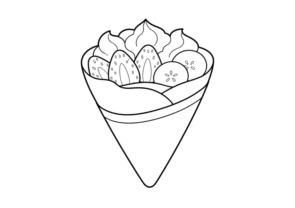 クレープの塗り絵