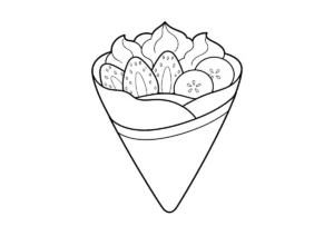 クレープの塗り絵