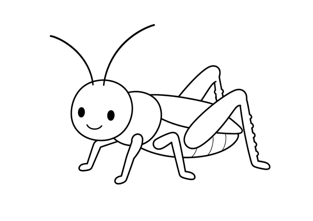 コオロギの塗り絵