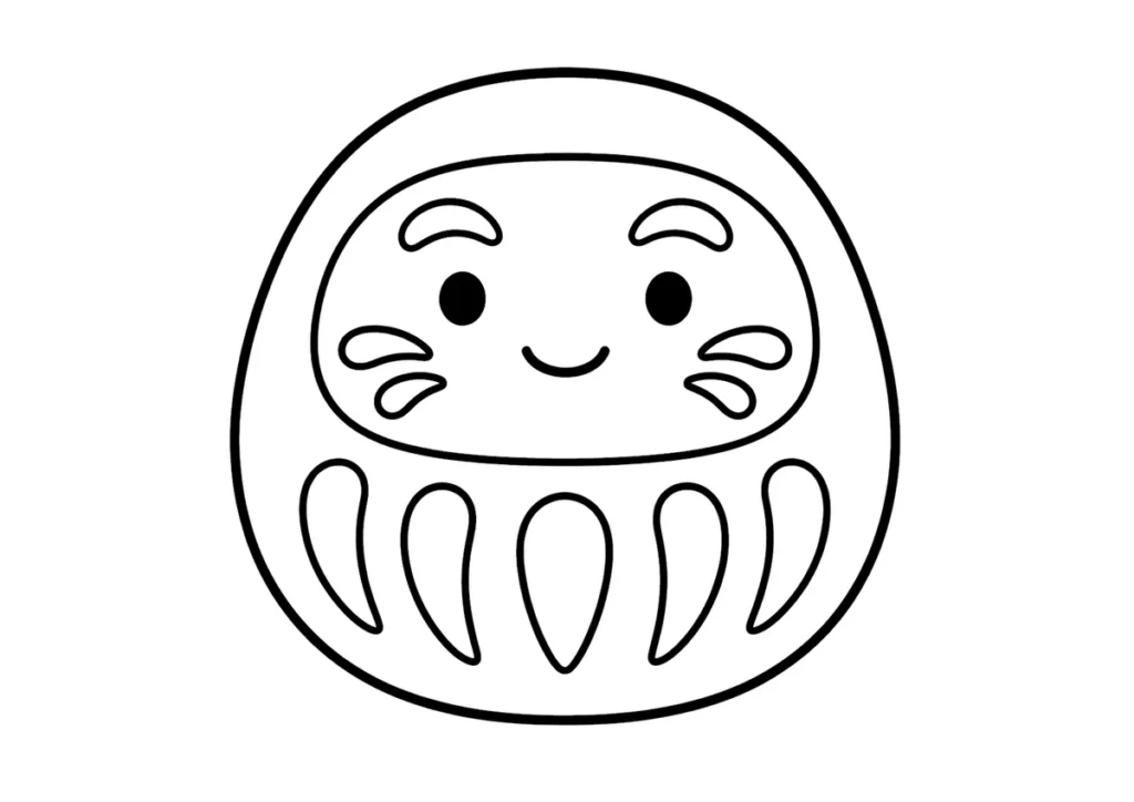 だるまの塗り絵