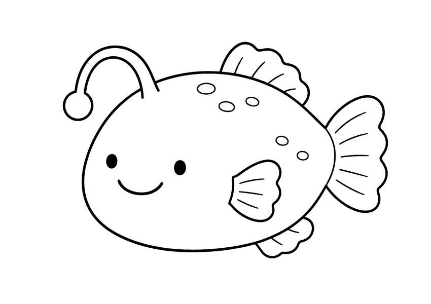 深海魚の塗り絵