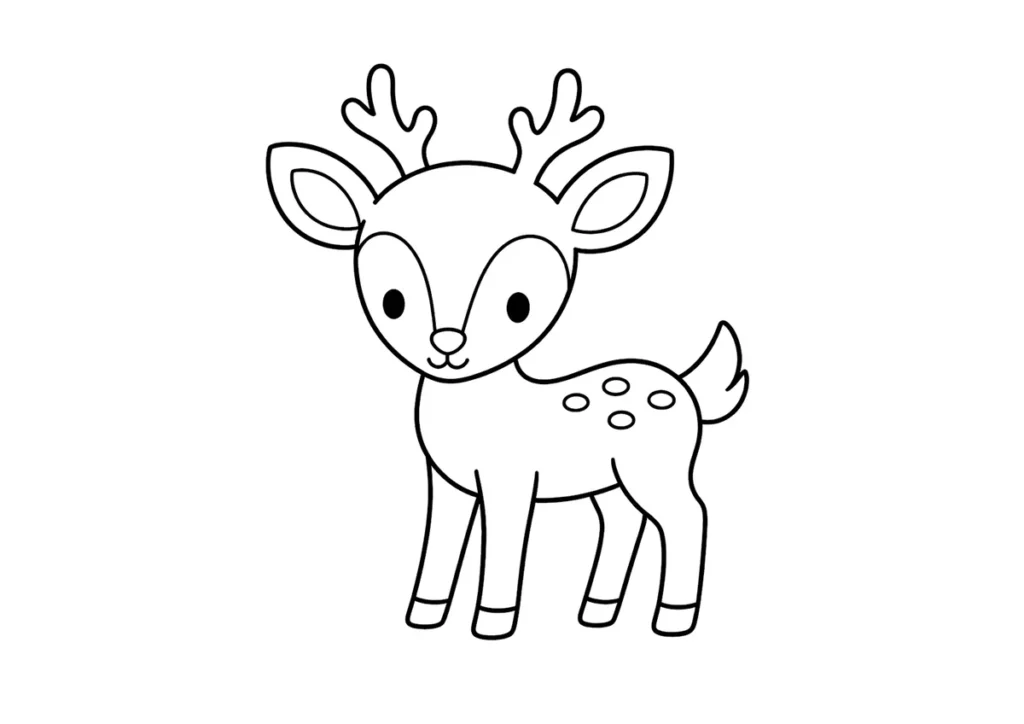 鹿の塗り絵