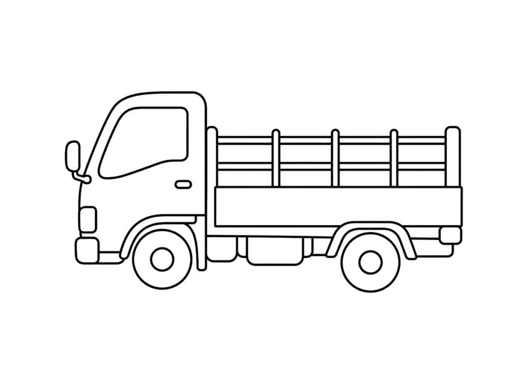 配送車の塗り絵