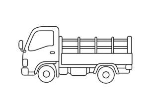 配送車の塗り絵