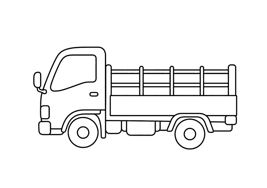 配送車の塗り絵