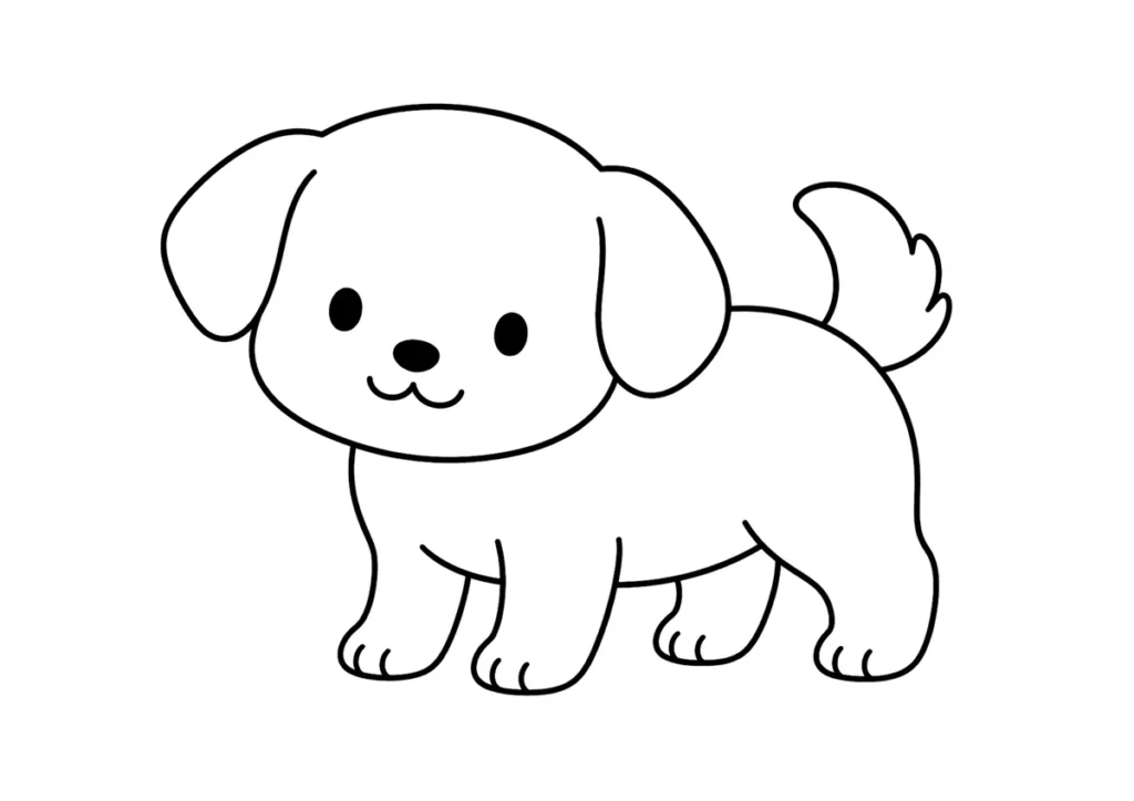 犬の塗り絵