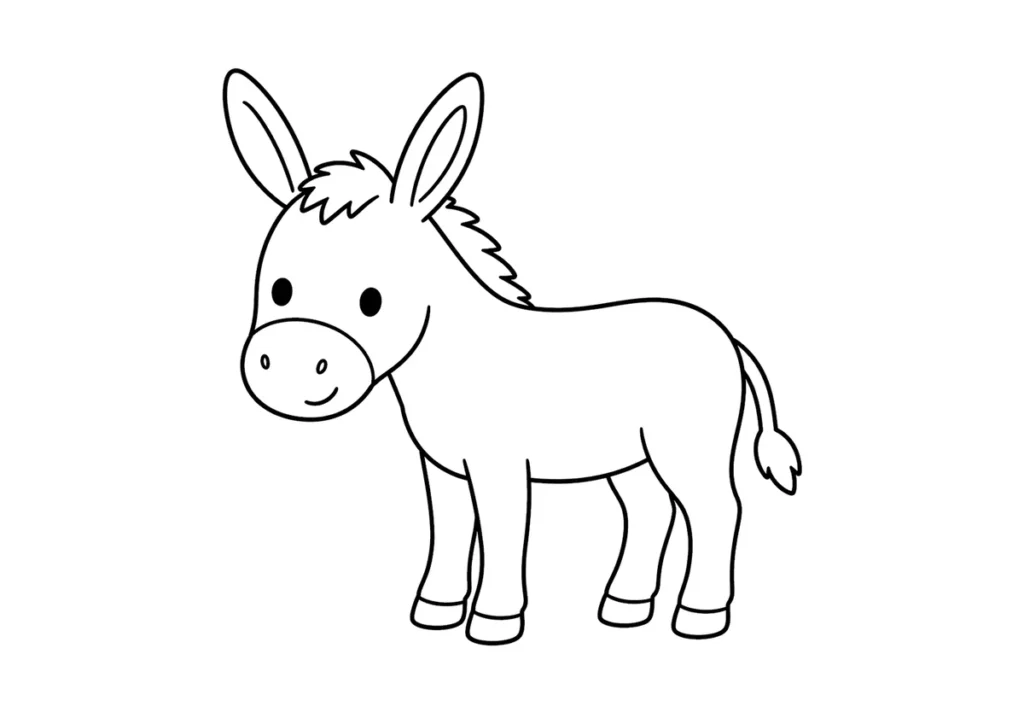 ロバの塗り絵
