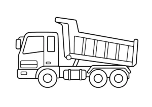 ダンプカーの塗り絵