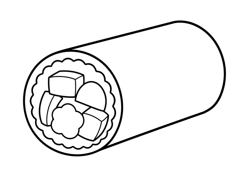 恵方巻きの塗り絵