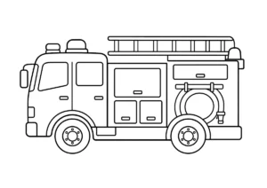 消防車の塗り絵