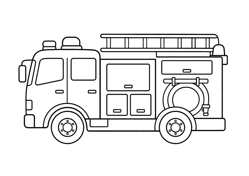 消防車の塗り絵