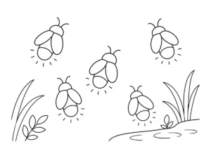 蛍の塗り絵