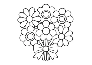 花束の塗り絵