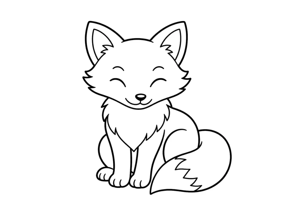 きつねの塗り絵