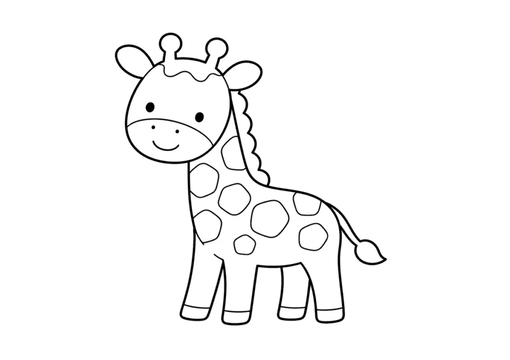 キリンの塗り絵