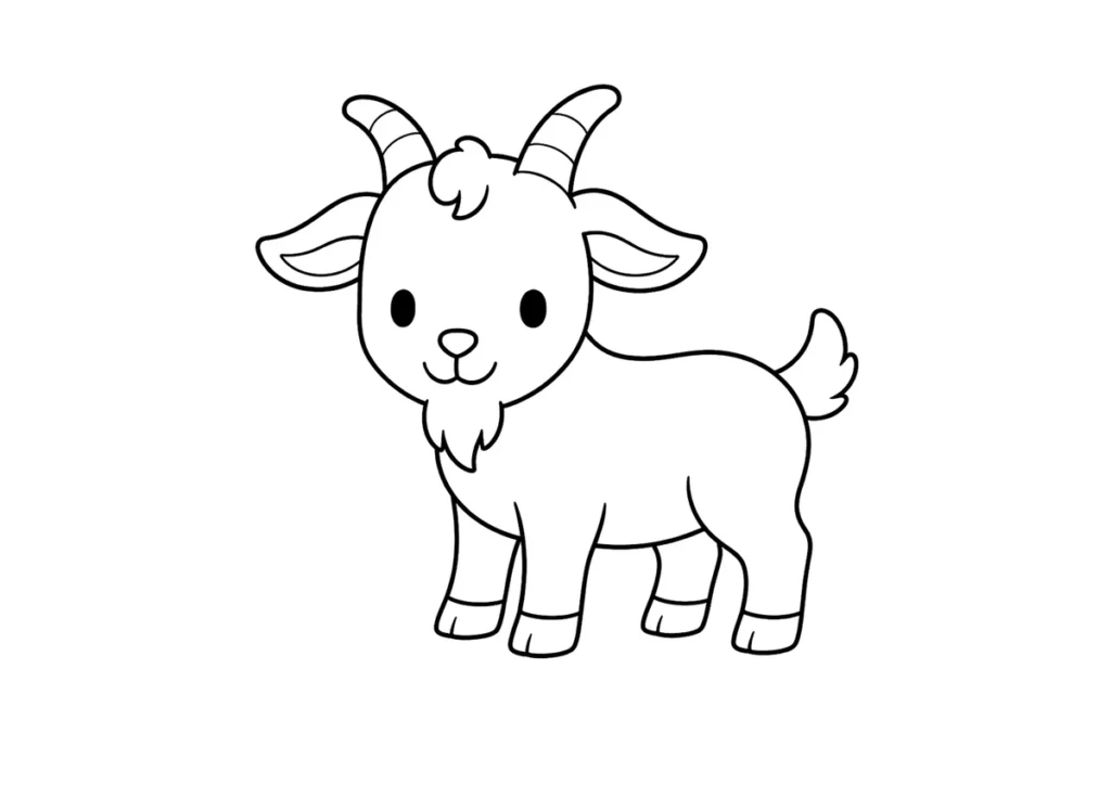 ヤギの塗り絵