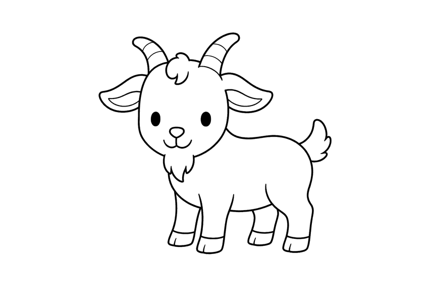ヤギの塗り絵