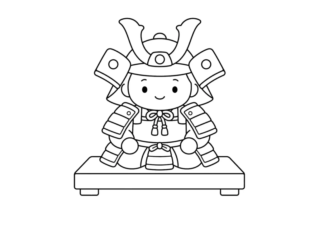 五月人形の塗り絵